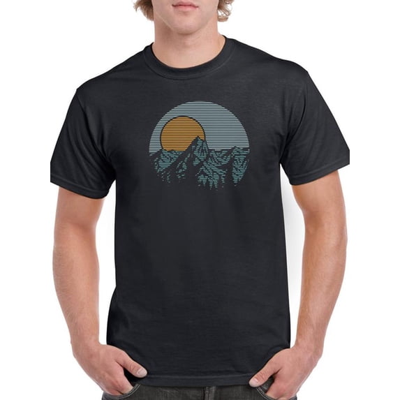 Mountain Sunrise T-Shirt Men -Smartprints Designs, Male Small