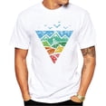 thumbnail image 1 of Men T-Shirt African Safari Sunset T Shirts Short Sleeve Tshirts Geometric Harajuku Tee, 1 of 5