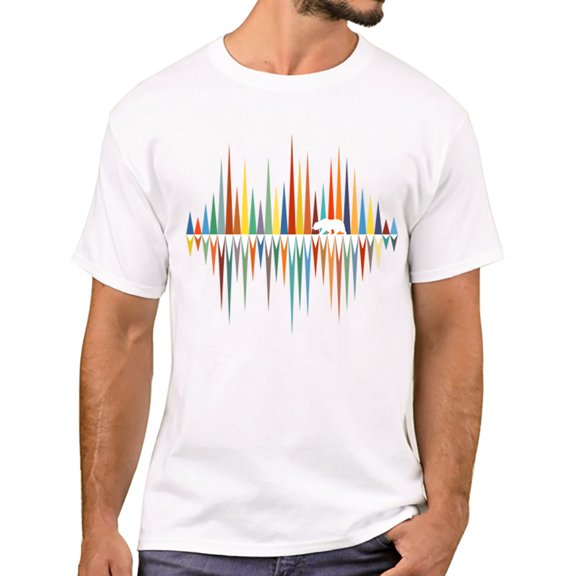 Mountain Sunset Brushstrokes Men T-Shirt African Safari Sunset T Shirts Short Sleeve Tshirts Geometric Harajuku Tee