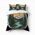 thumbnail image 1 of Mountain Sunset Forest Bedding Set 3 Pcs Soft Microfiber Quilt Cover For Bedroom Decor, Comforter Cover With 2 Pillowcase, 1 of 5