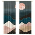 thumbnail image 1 of Mountain Sunset Glow Art Tulle Curtains For Living Room Chiffon Sheer Voile Kitchen Bedroom Curtain Drapes, 1 of 5