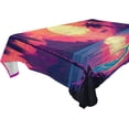 thumbnail image 1 of Mountain at Sunset Rectangle Tablecloth Waterproof Polyester Table Clothative Stain Resistant & Wrinkle Resistant Washable Table Cover for Dining Table/Party/Camping 60x60 Inch Decor Gift, 1 of 7