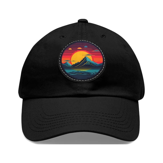 Mountain Sunset Retro Dad Hat Strap Back Adjustable  80's Multiple Color