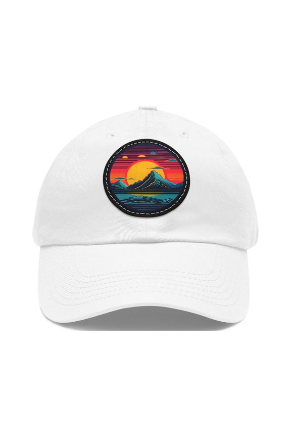 Mountain Sunset Retro Dad Hat Strap Back Adjustable 80's Multiple Color