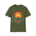 thumbnail image 1 of Mountain Sunset Unisex Softstyle T-Shirt Boho Native American Mexico Style, 1 of 3