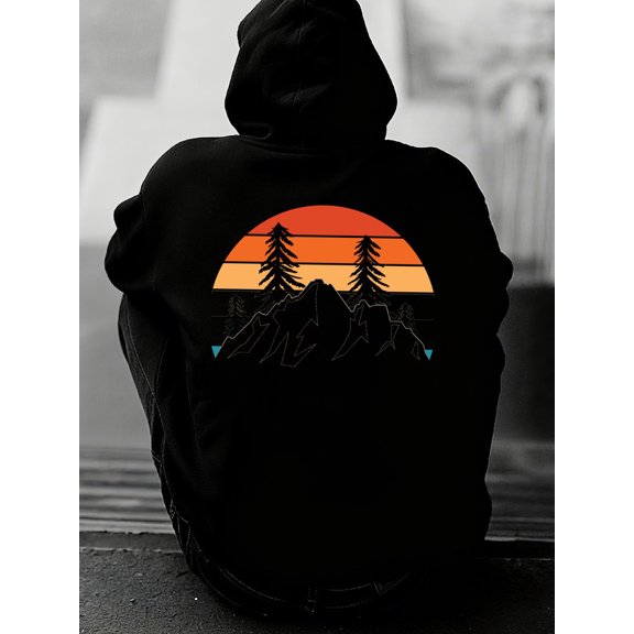 Mountain Sunset sweatshirt Camping men hoodies black Cool Hoodies,Funny Hoodies,Sweatshirt elegant gift graphic halloween spring aesthetic vintage guys cute Retro Unisex hoodie