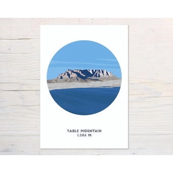 Mountain Table Cape Town South Africa Mountain Art Poster , Poster ...
