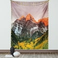 thumbnail image 1 of Mountain Tapestry, Scenic Western American Mountains on Valley with Snowy Peaks at Sunset Landscape, Wall Hanging for Bedroom Living Room Dorm Decor, 60W X 80L Inches, Multicolor, by Ambesonne, 1 of 5
