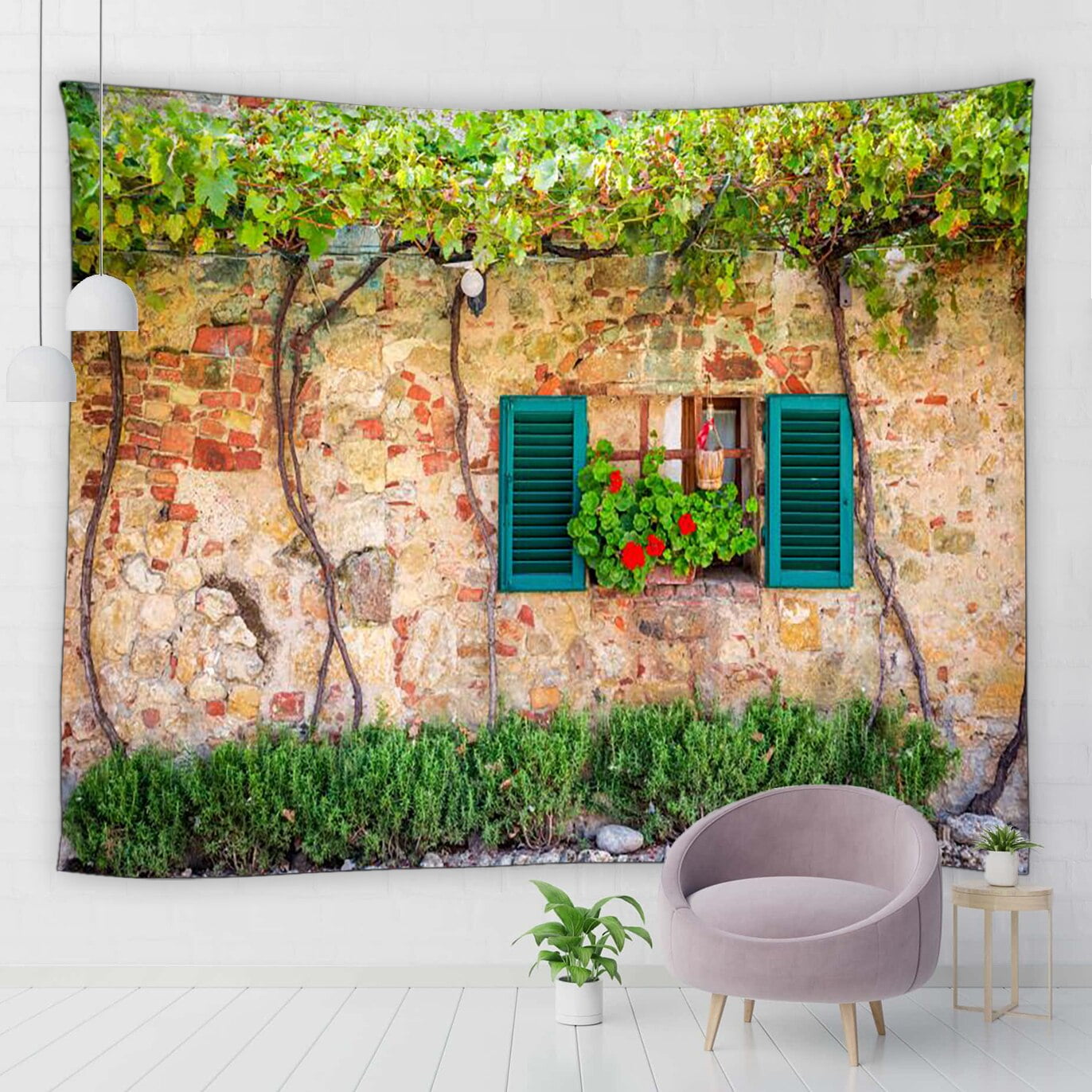 Mountain Tapestry Valley Rural Scenery Wall Hanging for Bedroom Living ...