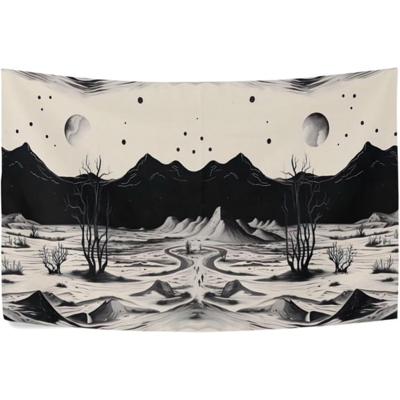 Mountain Tapestry Wall Hanging Art Tapestry Home Decor for Room Table Cloth Bedding Tapestry,90x60In