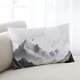 thumbnail image 1 of Mountain Throw Pillow Covers, Eagle Sky Cloud Black and White Landscape Soft Breathable Pillow Cases with Invisible Zipper for Sleeping, Small Pillowcases for Couch Bed Sofa Chair 16x24 Inches, 1 of 6
