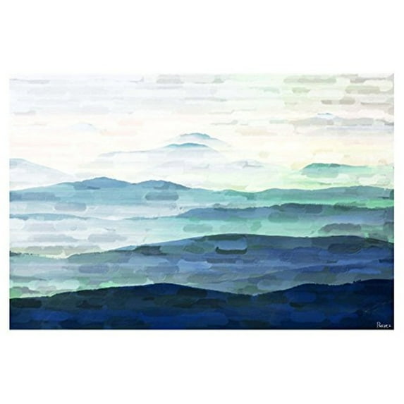 Mountain Tops Painting Print on Wrapped Canvas