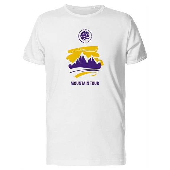 Mountain Tour Purple Yellow T-Shirt Men -Image by Shutterstock, Male Medium