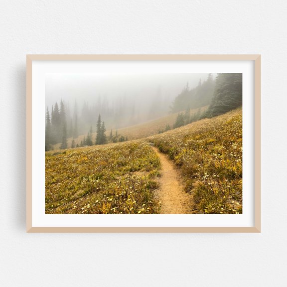 Mountain Trails 4 - Washington Photography Nature Landscape Wilderness Autumn Forest Scenic Oak Framed Wall Art Print 5 x 7 inches