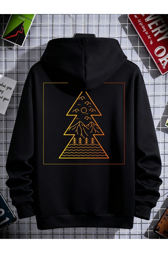 Mountain Tree Hoodie hoodies & sweatshirt Camping men machine washable black Daily and Weekend Wear comfortable high quality gift vintage funny beer Unique Design Unisex hoodie