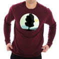 thumbnail image 1 of Mountain Tree Logo Graphic Long Sleeve Crewneck Tee - Burgundy 2XL, 1 of 4