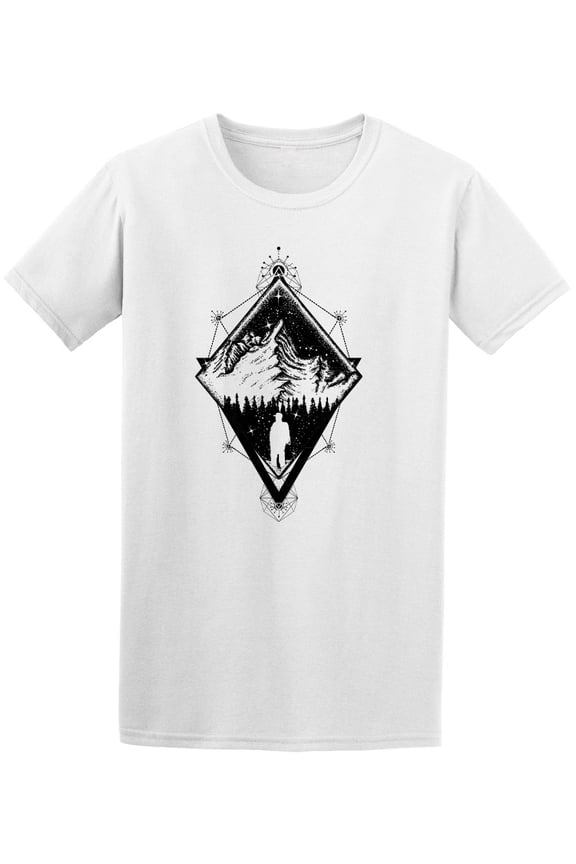 Mountain Triangle Style Adventure Men T-Shirt - Image by Shutterstock, Male 4X-Large