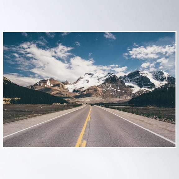 Mountain Vacation Road Trip Poster Wall Art, Modern Wall Decor, 8x12 UNFRAMED