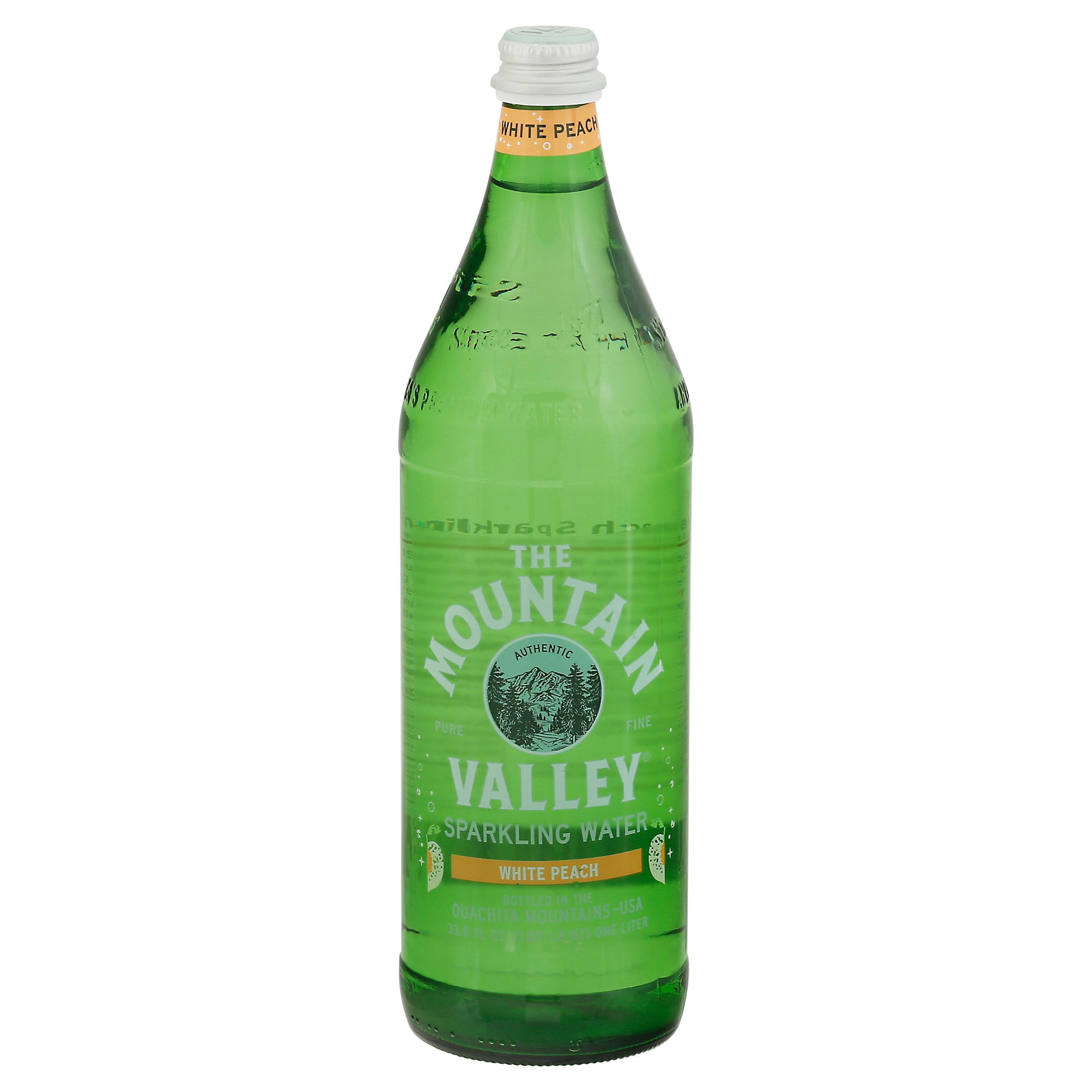 Mountain Valley Sparkling Water White Peach 33.8 fl oz (Pack Of 12)