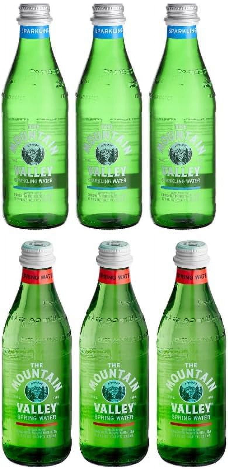 Mountain Valley Variety, Pack of 12, 6 Sparkling 6 Spring, 500ML Glass
