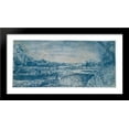 thumbnail image 1 of Mountain Valley with Fenced Fields 40x22 Large Black Wood Framed Print Art by Hercules Seghers, 1 of 2