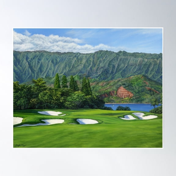Mountain View At Makai Poster Wall Art, Modern Wall Decor, 24x36 UNFRAMED