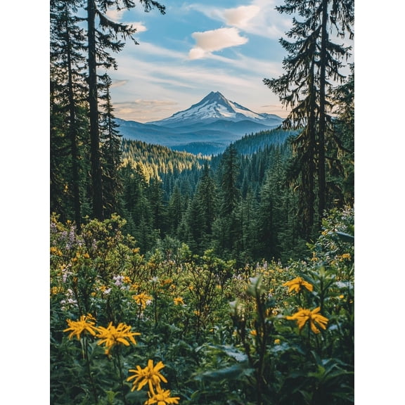 Mountain View Canvas Wall Art Perfect for Living Room Bedroom Office Yoga Studio and Hotel Decor.