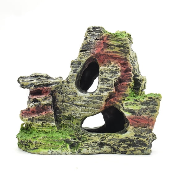 Mountain View Decor Rockery Landscapes Rocks Hiding Cave Tree Aquarium Ornament Fish Tank Decoration