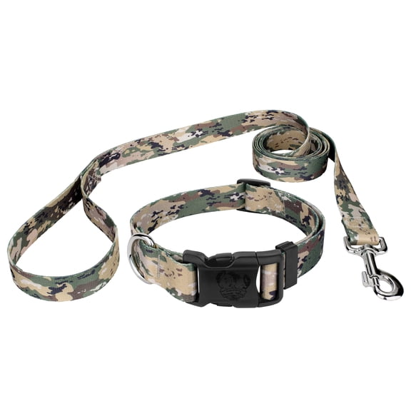 Country Brook Petz® Mountain Viper Camo Deluxe Dog Collar and Leash, Mini