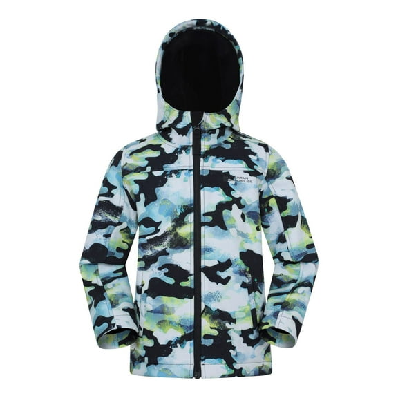 Mountain Warehouse Boys/Girls Exodus Printed Water Resistant Soft Shell Jacket
