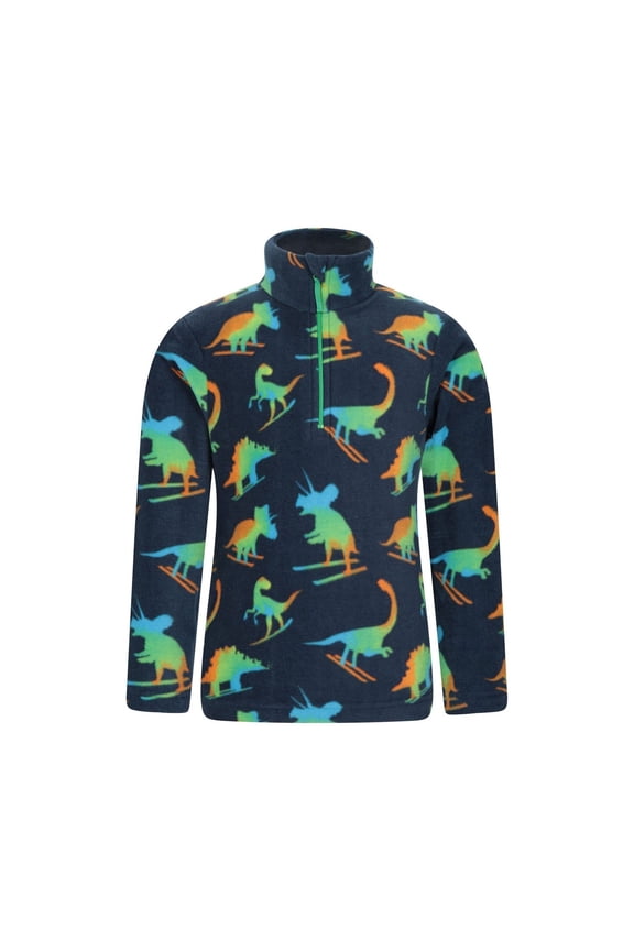 Boys/Girls Pursuit Dinosaur Skeleton Half Zip Fleece Top