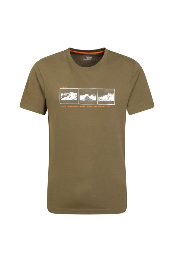 Mens 3 Peaks Natural Cotton T-Shirt
