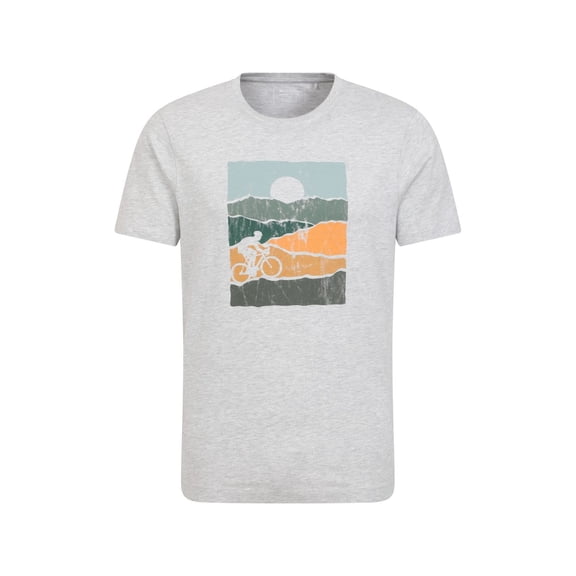 Mountain Warehouse Mens Bike Natural Cotton T-Shirt
