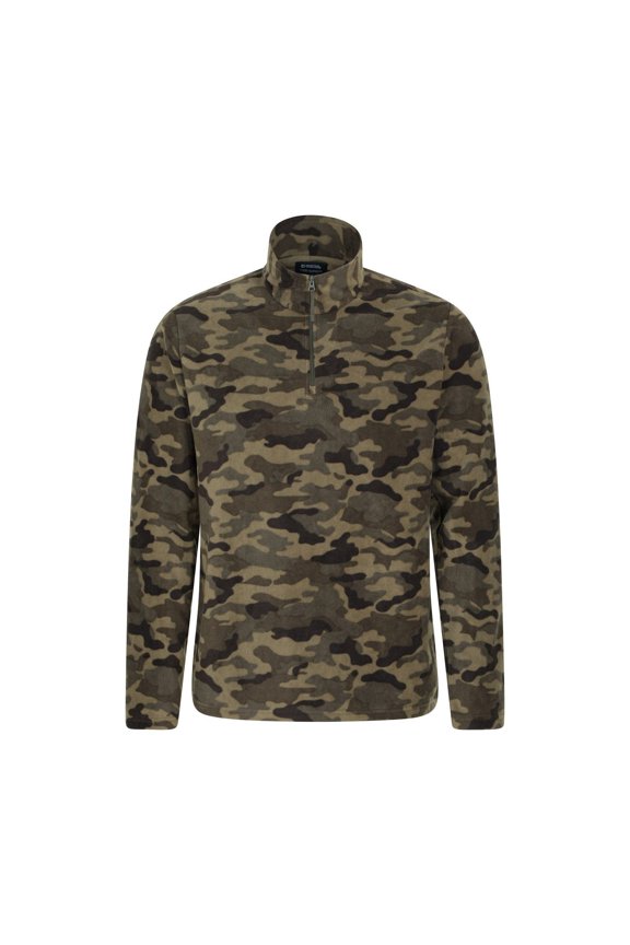 Mens Camber II Camo Half Zip Fleece Top