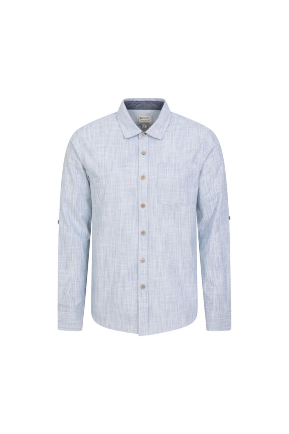 Mens Coconut Textured Long-Sleeved Shirt