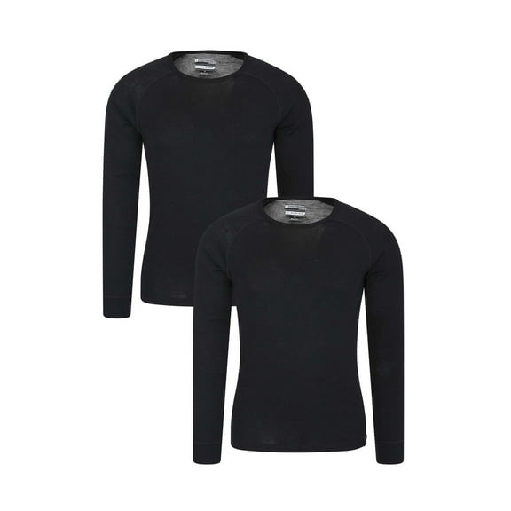 Mountain Warehouse Mens Merino Wool Base Layer Top (Pack of 2)