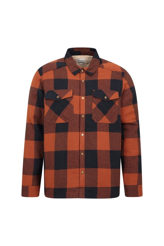 Mens Pinn Flannel Borg Lined Shirt