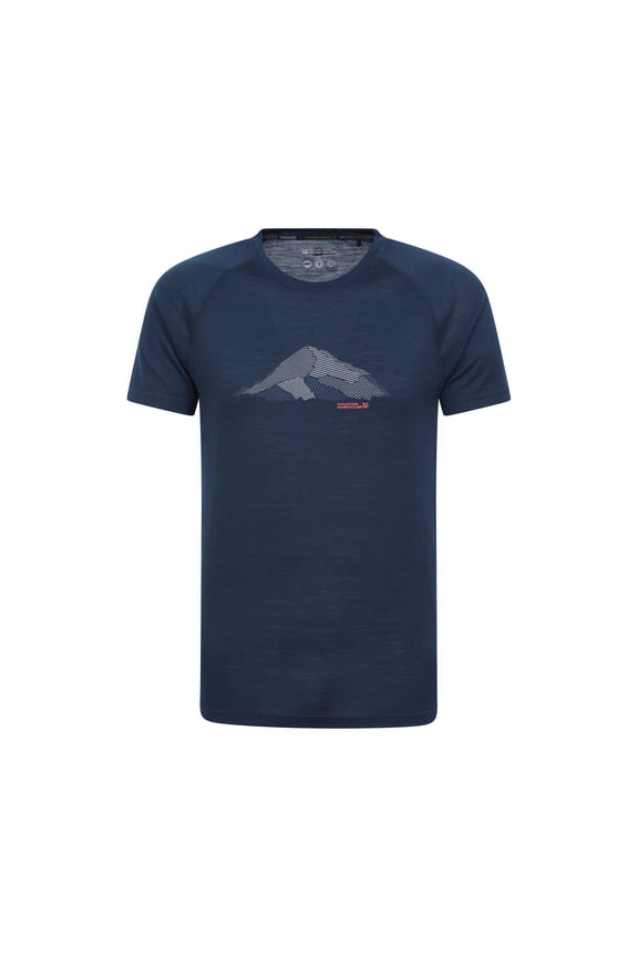 Mens Quest Printed Merino Blend Thermal Top