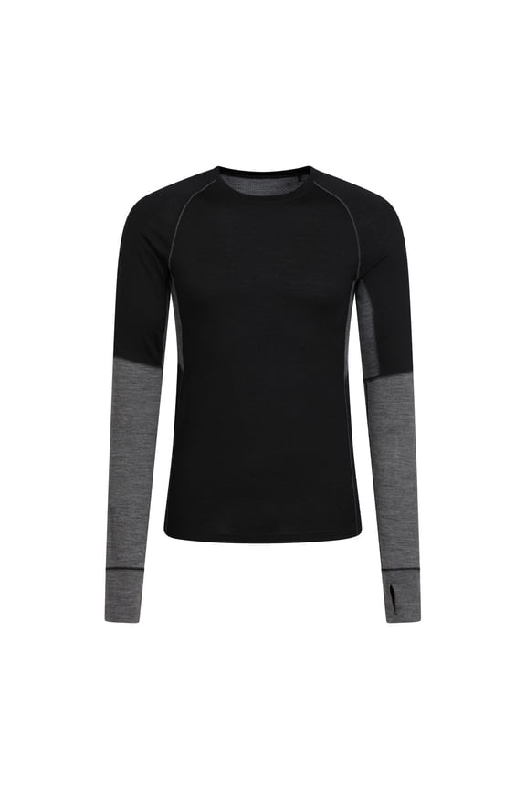 Mens Ultra Merino Wool Round Neck Base Layer Top