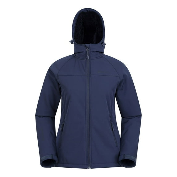 Mountain Warehouse Womens Arctic Faux Fur Lined Water Resistant Soft Shell Jacket