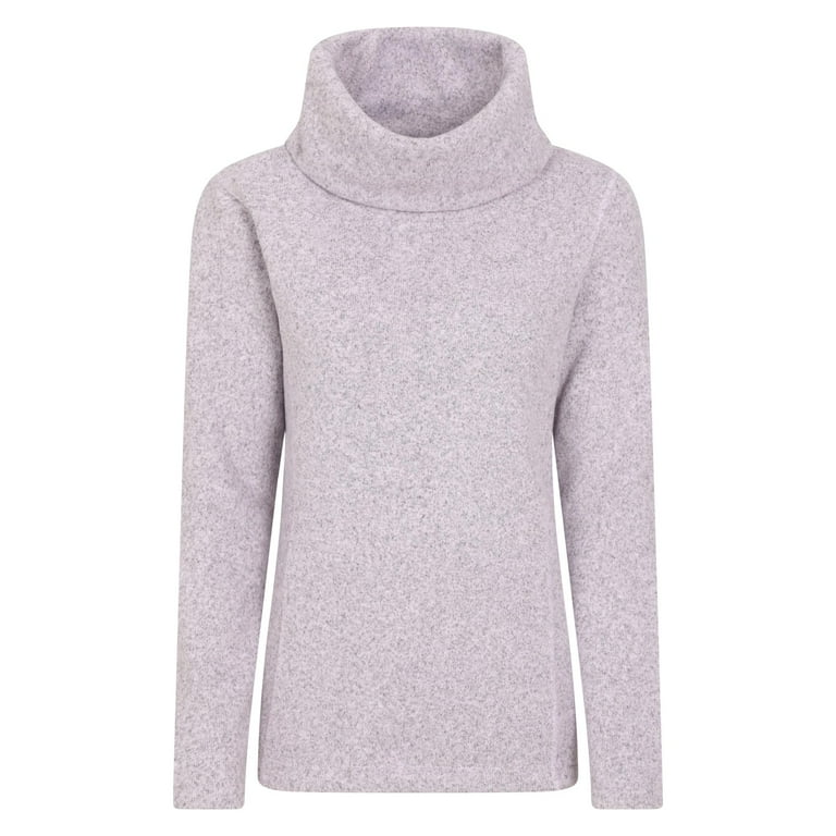Ladies cowl neck fleece tops discount