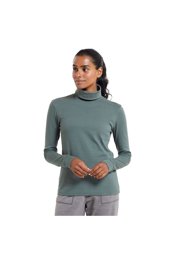 Womens Meribel Cotton Roll Neck Long-Sleeved Top