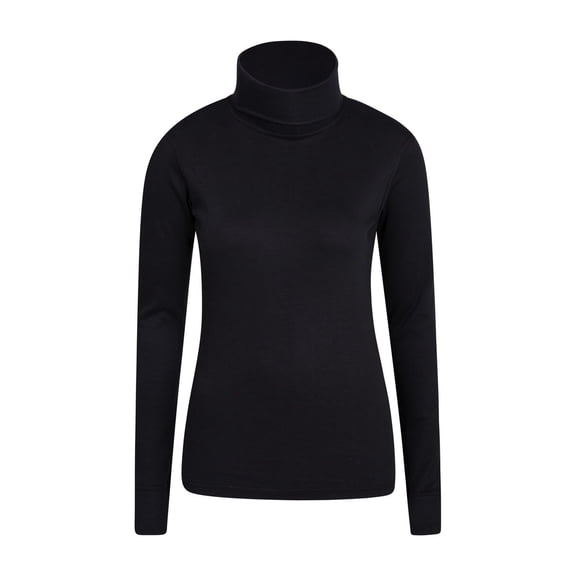 Mountain Warehouse Womens Meribel Cotton Roll Neck Long-Sleeved Top