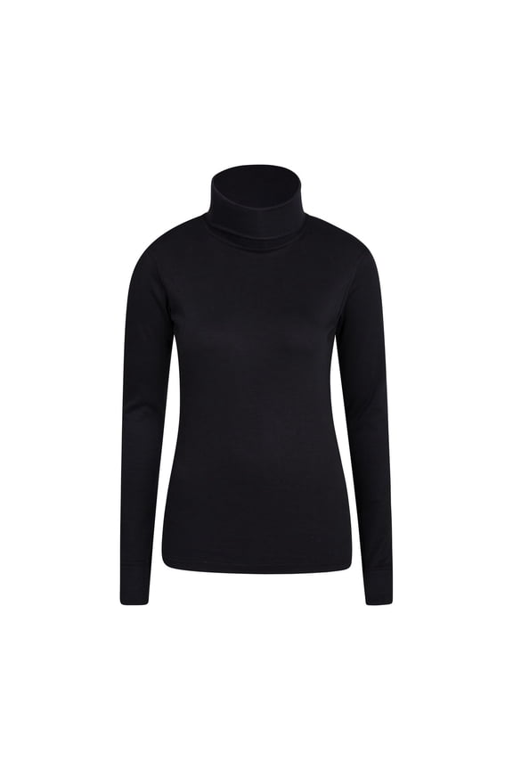 Womens Meribel Cotton Roll Neck Long-Sleeved Top