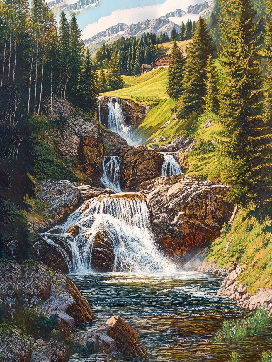 Mountain Waterfall Picture