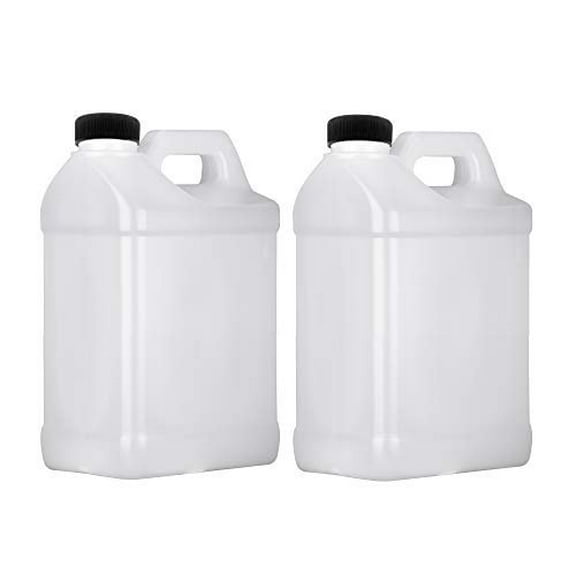 Mountain West Plastic Jug 1 Gallon, F-Style Storage Containers, HDPE, 2 Pack