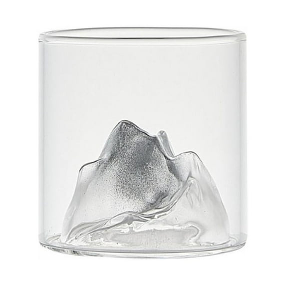 Mountain Whiskey Glass,Rocks Glasses in Gift Box,Old Fashioned Glass for Drinking Bourbon,Scotch,Cocktails or Tea,Whisky Gift Set for Men and Women 5.7oz