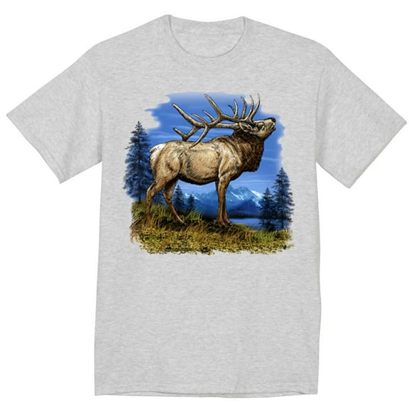 Mountain Wildlife Elk T-shirt Mens Graphic Tees Clothing Apparel