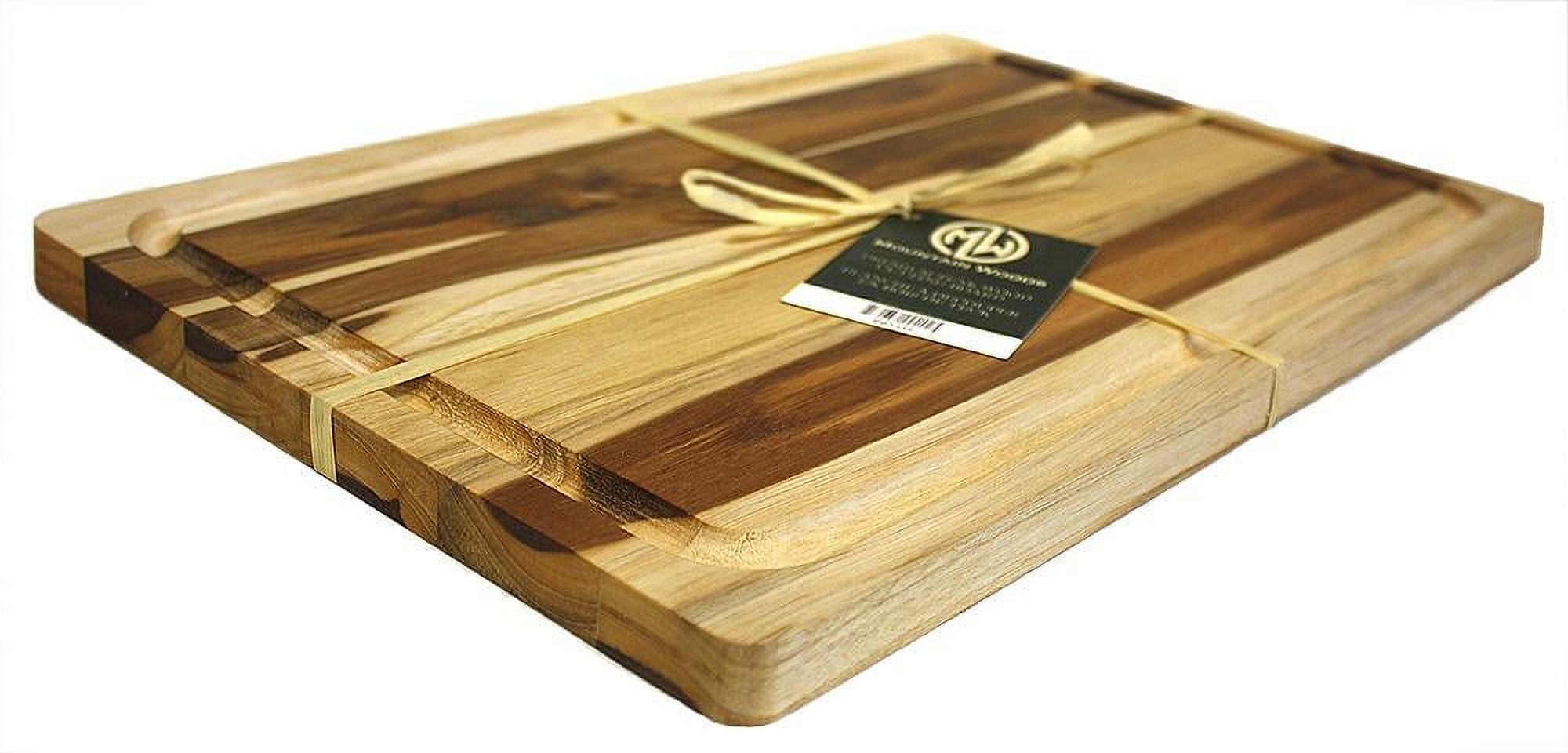 Cibeat Wood Cutting Board 24x18in Kitchen Extra Large Heavy Duty Butcher  Block with Juice Groove and Built-in Handles