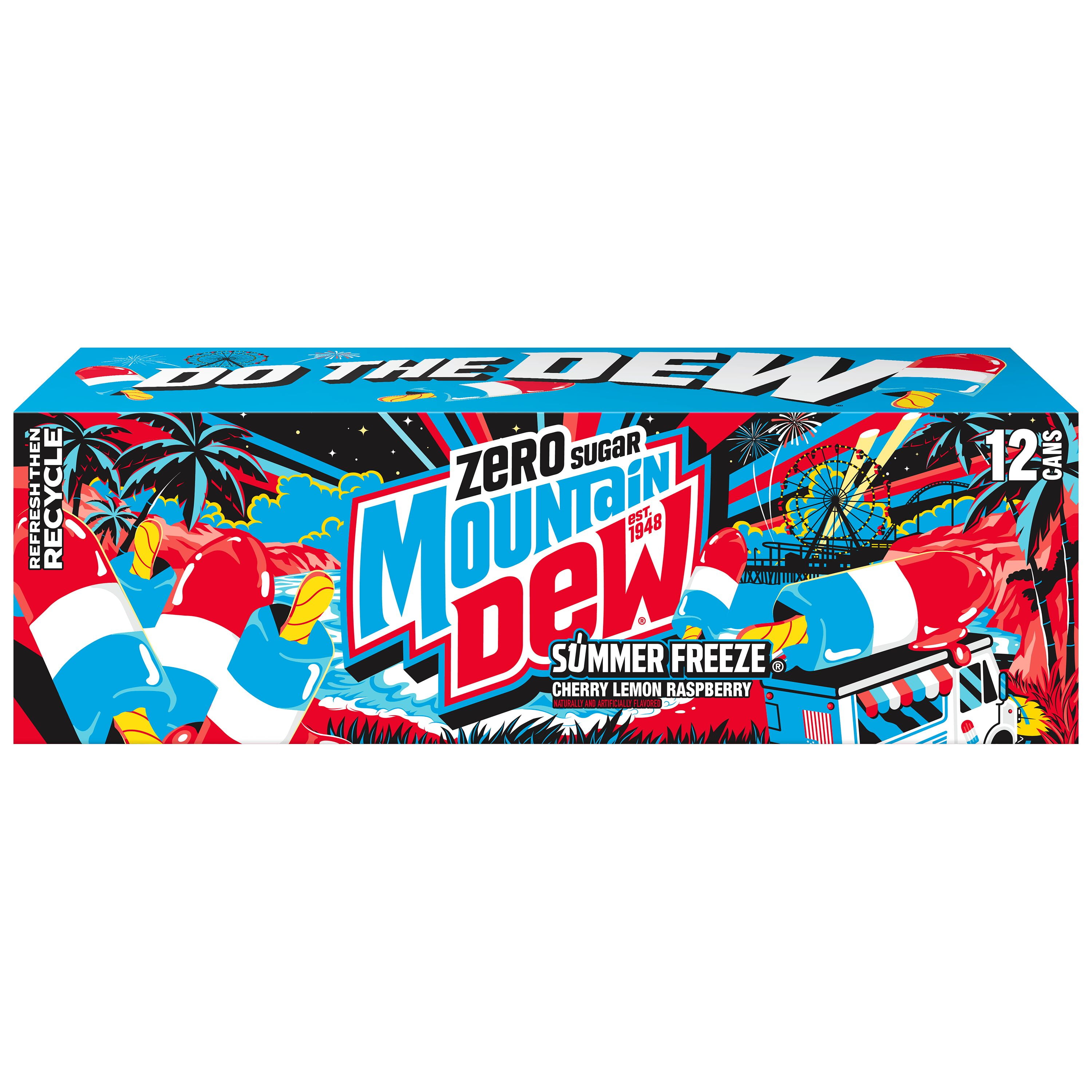 Mountain Zero Sugar Soda Pop,Summer Freeze 12 fl oz, 12 Pack